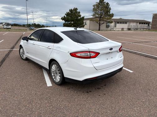 White 2016 Ford Fusion Hybrid S