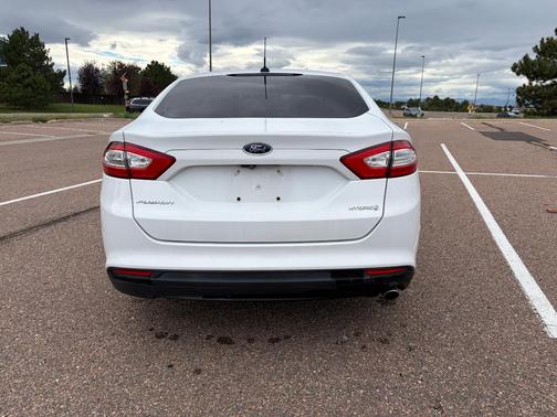 White 2016 Ford Fusion Hybrid S
