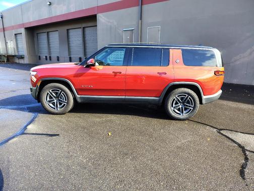 Red 2025 Rivian R1S Adventure Dual-Motor Standard Pack