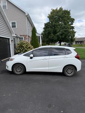 White 2015 Honda Fit LX