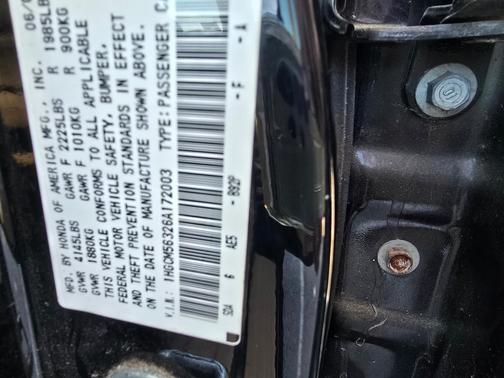 Black 2006 Honda Accord SE