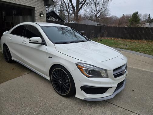 White 2014 Mercedes-Benz CLA-Class CLA 45 AMG 4MATIC