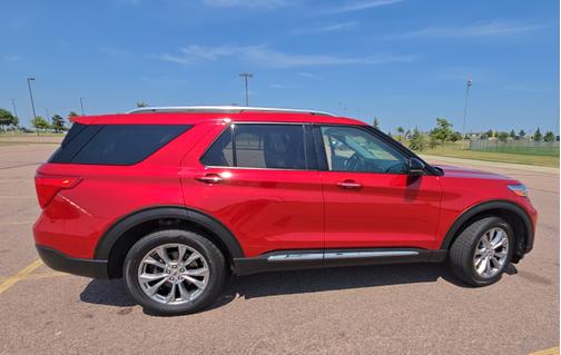 Red 2022 Ford Explorer Limited