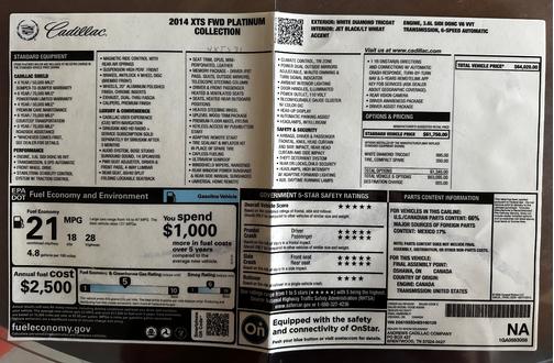 2014 Cadillac XTS Platinum
