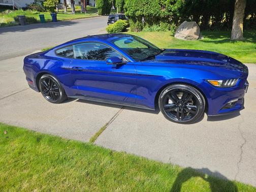 Blue 2016 Ford Mustang EcoBoost Premium