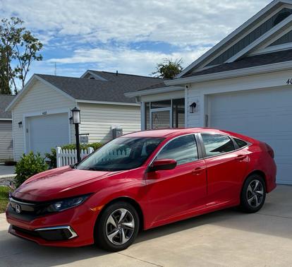 Red 2021 Honda Civic LX