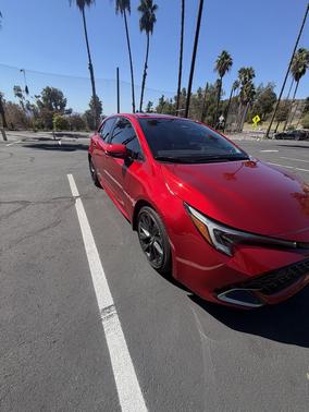 Red 2025 Toyota Corolla Hatchback XSE