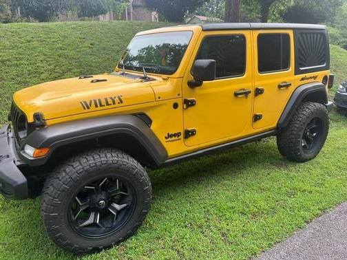 Yellow 2021 Jeep Wrangler Unlimited Willys