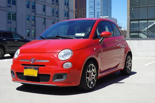 Red 2015 FIAT 500 Sport