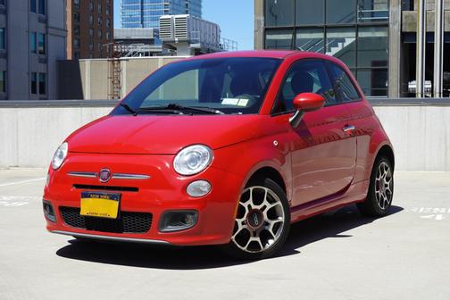 Red 2015 FIAT 500 Sport