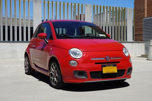 Red 2015 FIAT 500 Sport