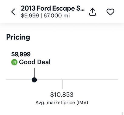 Red 2013 Ford Escape SEL