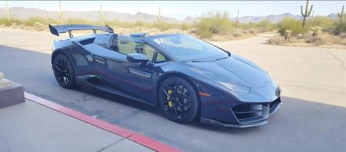 Blue 2017 Lamborghini Huracan LP580-2S