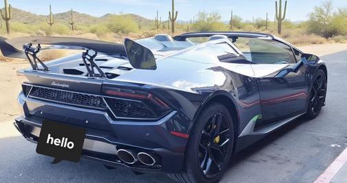 Blue 2017 Lamborghini Huracan LP580-2S