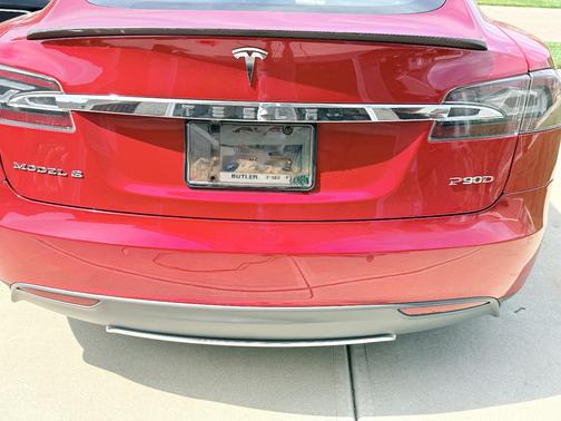 Red 2015 Tesla Model S P90D