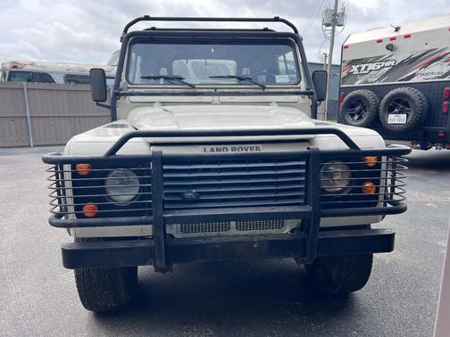 White 1997 Land Rover Defender 90 Soft Top