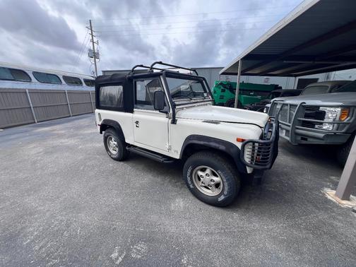 White 1997 Land Rover Defender 90 Soft Top