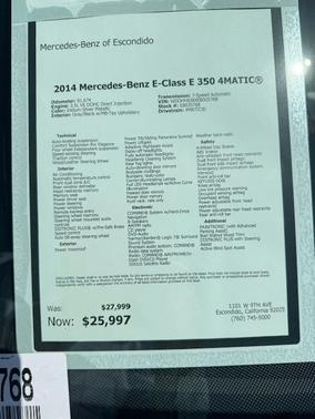 2014 Mercedes-Benz E-Class E 350 4MATIC