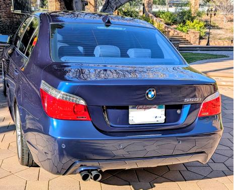 Blue 2008 BMW 550 i