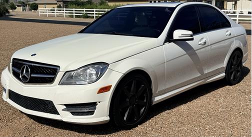 White 2014 Mercedes-Benz C-Class C 250 Sport