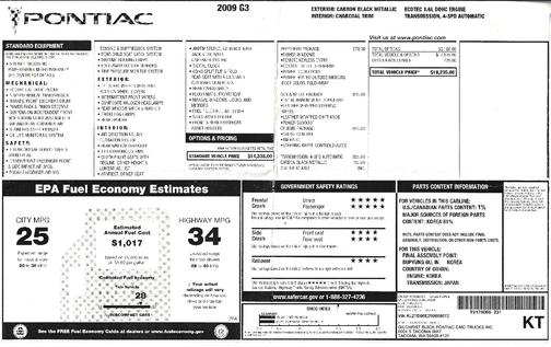 2009 Pontiac G3 Base