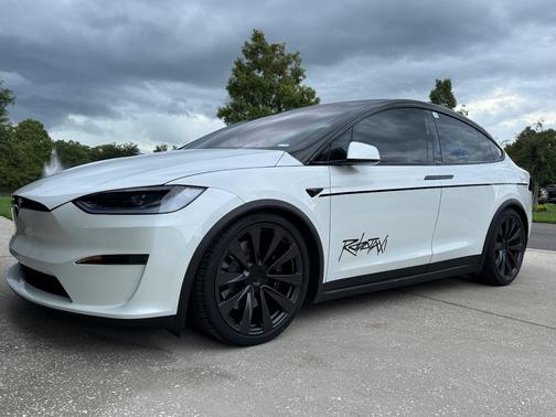 White 2025 Tesla Model X AWD