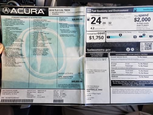 2018 Acura TLX V6 w/Technology Package