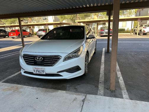 White 2015 Hyundai SONATA Limited