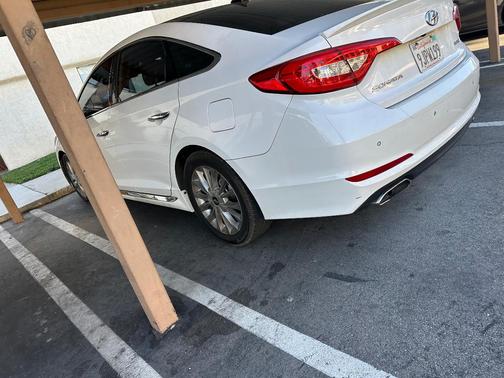 White 2015 Hyundai SONATA Limited