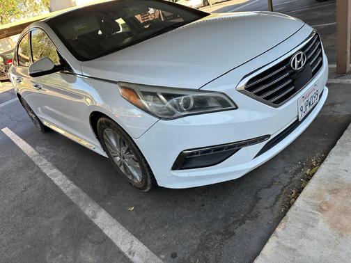 White 2015 Hyundai SONATA Limited