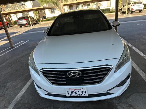 White 2015 Hyundai SONATA Limited