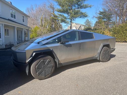 Silver 2024 Tesla Cybertruck Cyberbeast