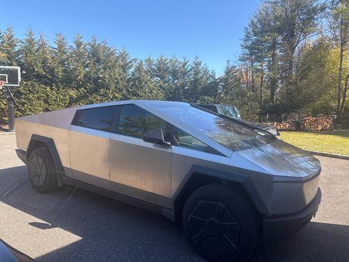 Silver 2024 Tesla Cybertruck Cyberbeast