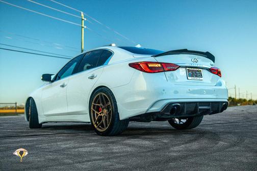 White 2021 INFINITI Q50 3.0t LUXE