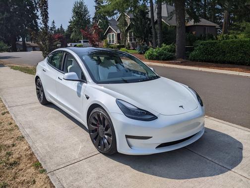 White 2022 Tesla Model 3 Performance