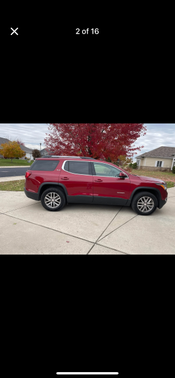 Red 2019 GMC Acadia SLE-2