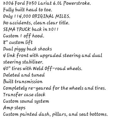 2006 Ford F-250 Lariat Crew Cab Super Duty