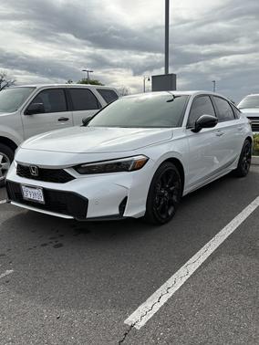White 2025 Honda Civic Hybrid Sport Touring