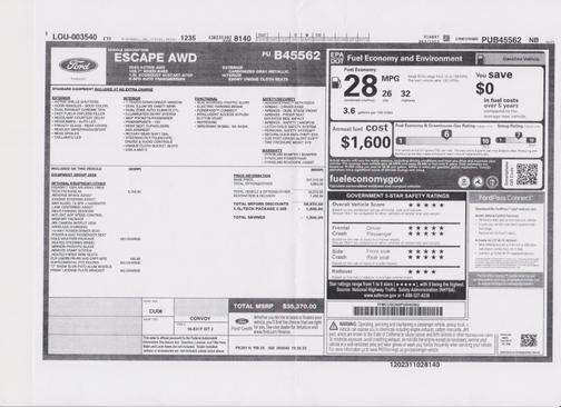 2023 Ford Escape Active