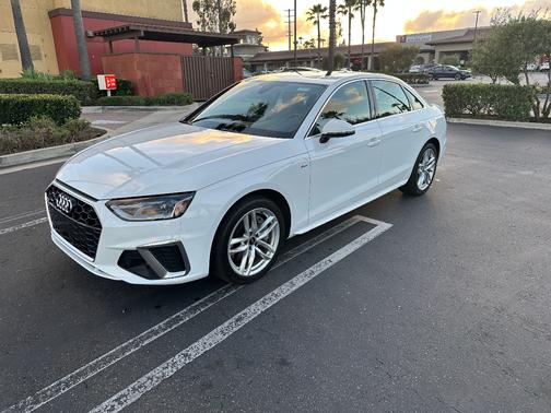White 2021 Audi A4 45 S line Premium