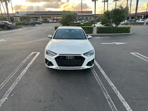 White 2021 Audi A4 45 S line Premium