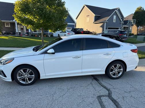 White 2018 Hyundai SONATA SEL+