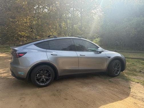Silver 2025 Tesla Model Y Long Range AWD