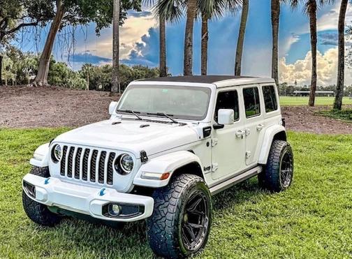 White 2023 Jeep Wrangler 4xe Sahara High Altitude