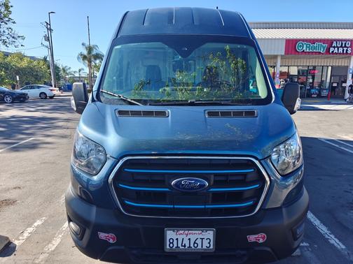 Blue 2023 Ford E-Transit T-350 EL High Roof