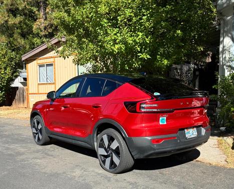 Red 2022 Volvo C40 Recharge Pure Electric P8 Ultimate