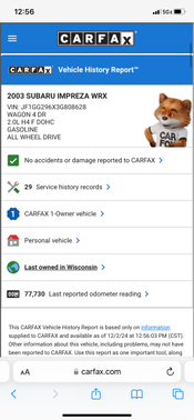 2003 Subaru Impreza WRX Sport Wagon
