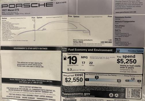 2021 Porsche Macan Macan GTS