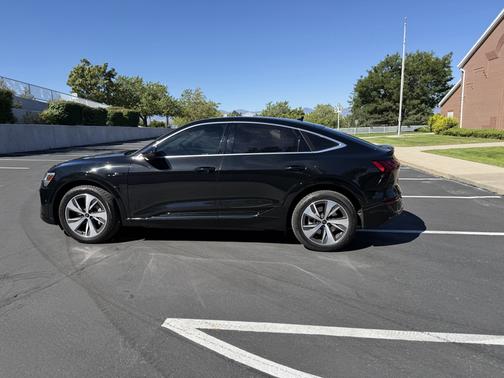 Black 2024 Audi Q8 e-tron Sportback S line Premium Plus