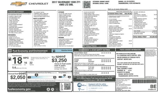 2017 Chevrolet Silverado 1500 2LZ